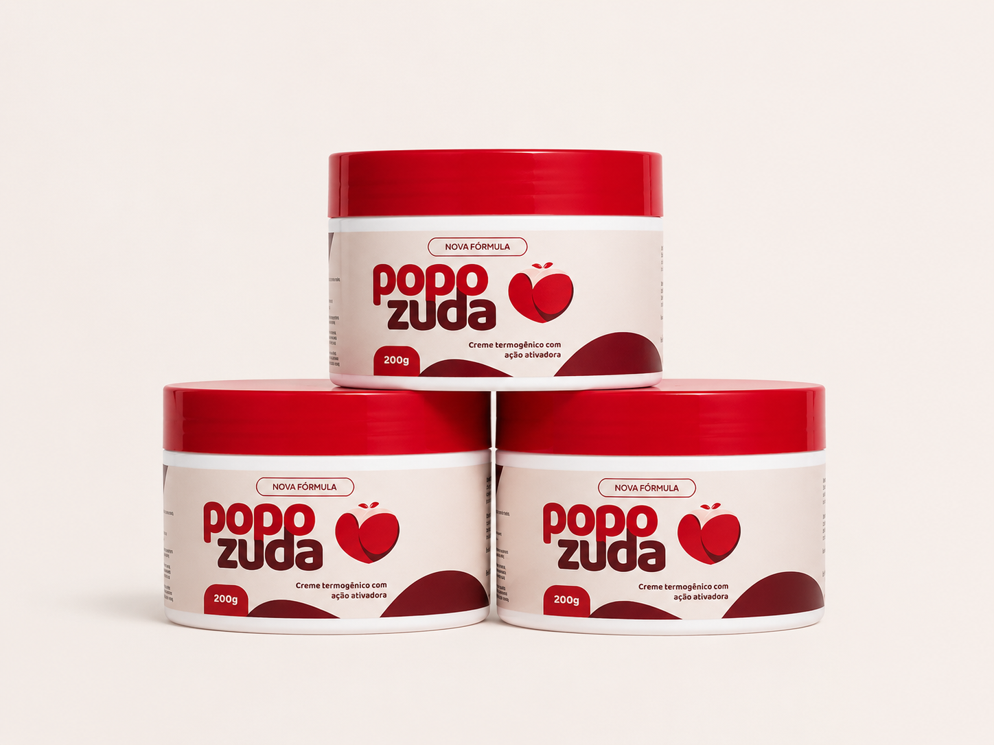 3 frascos Popozuda Cream